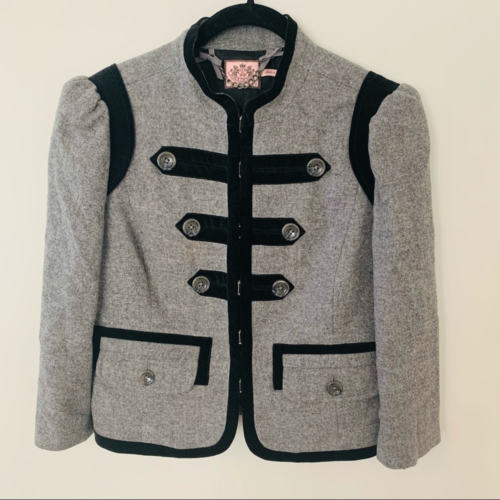 Juicy Couture Wool Military Jacket Blazer M